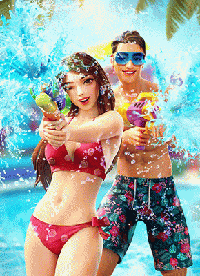 Songkran Splash slot game screenshot op Kaasino